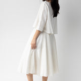 Louiza Babouyan Linen Top with Bracelet Sleeves