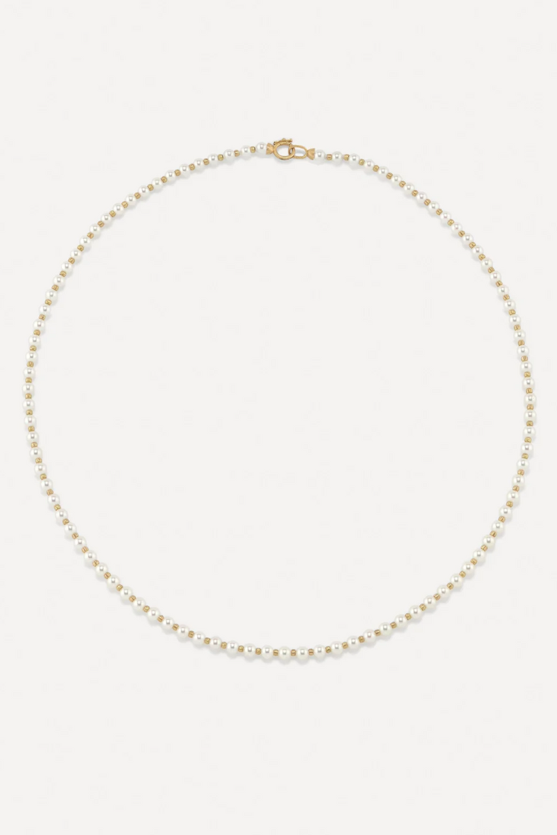 Petite Gumball Gold Beaded Candy Necklace
