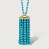 Irene Neuwirth 18K Yellow Gold Turquoise Tassel 34" Necklace