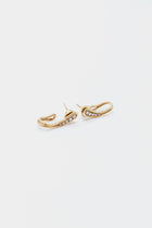 18K Yellow Gold Fluid Diamond Earrings