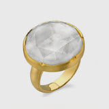 Irene Neuwirth 18K Yellow Gold 20mm Rainbow Moonstone Ring