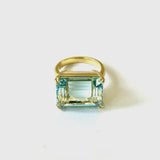Irene Neuwirth 18K Yellow Gold Gemmy Gem Ring Set with Aquamarine