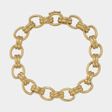 Irene Neuwirth 18K Yellow Gold  7" Double Oval Link Bracelet