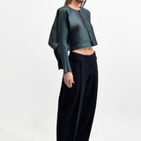 Issey Miyake Paneled Pleats Cardigan