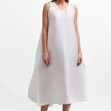 Issey Miyake Paneled Pleats Dress in White