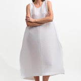 Issey Miyake Paneled Pleats Dress in White