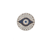 Ileana Makri 18k White Gold Dawn Ring with White Diamonds and Blue Sapphires