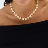 Ileana Makri Baguette Diamond Tile Necklace