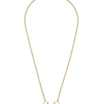 Front view of 18k YG 16" Neckalce on white background, with no model shown.