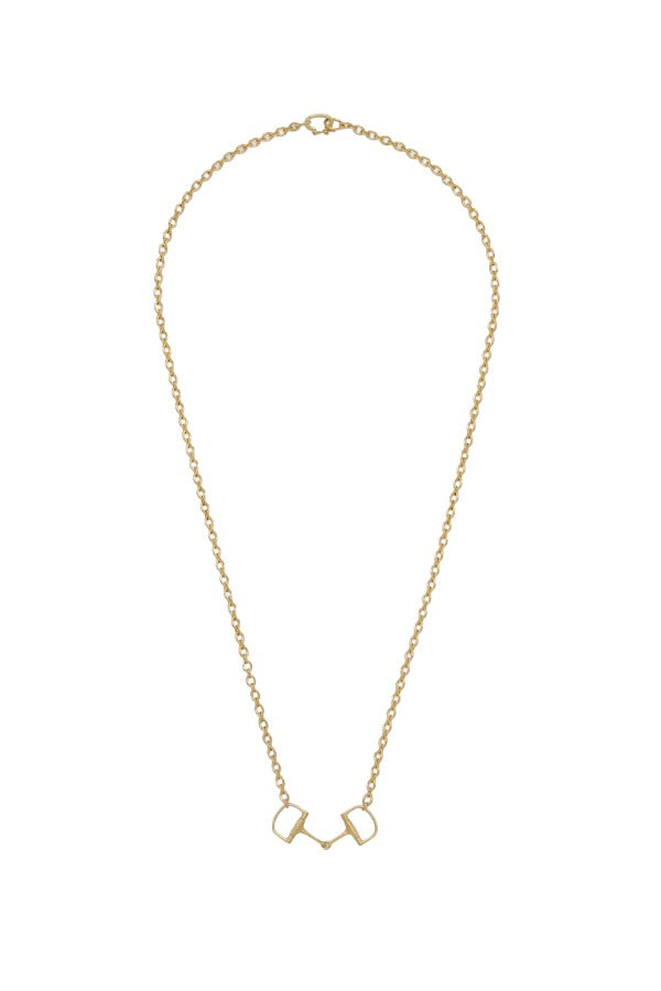 Front view of 18k YG 16" Neckalce on white background, with no model shown.