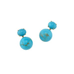 Front view of Gumball 18K YG Earrings on white background, with no model shown.