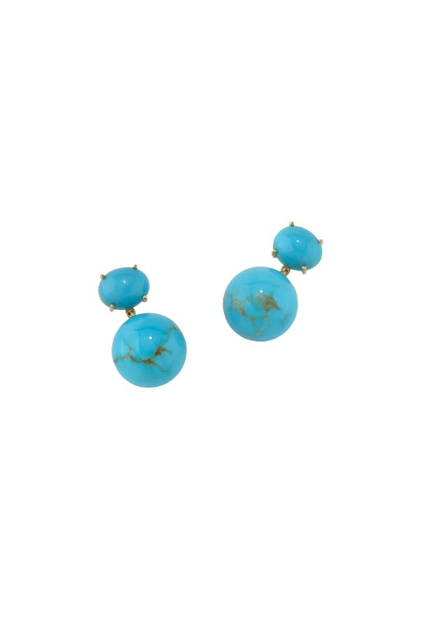 Front view of Gumball 18K YG Earrings on white background, with no model shown.