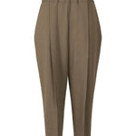 Front view of khaki campagne pants on white background, with no model shown.
