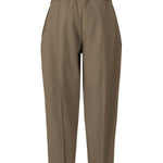Back view of khaki campagne pants on white background, with no model shown.