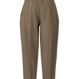Back view of khaki campagne pants on white background, with no model shown.