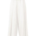 Front view of white campagne pants on white background, with no model shown.