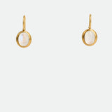 Darlene De Sedle 22K Yellow Gold Small Oval Moonstone Cabochon Earrings
