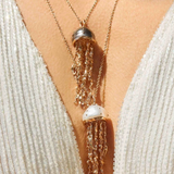 Jellyfish Pearl Pendant with Diamonds