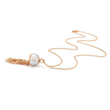 Jellyfish Pearl Pendant with Diamonds