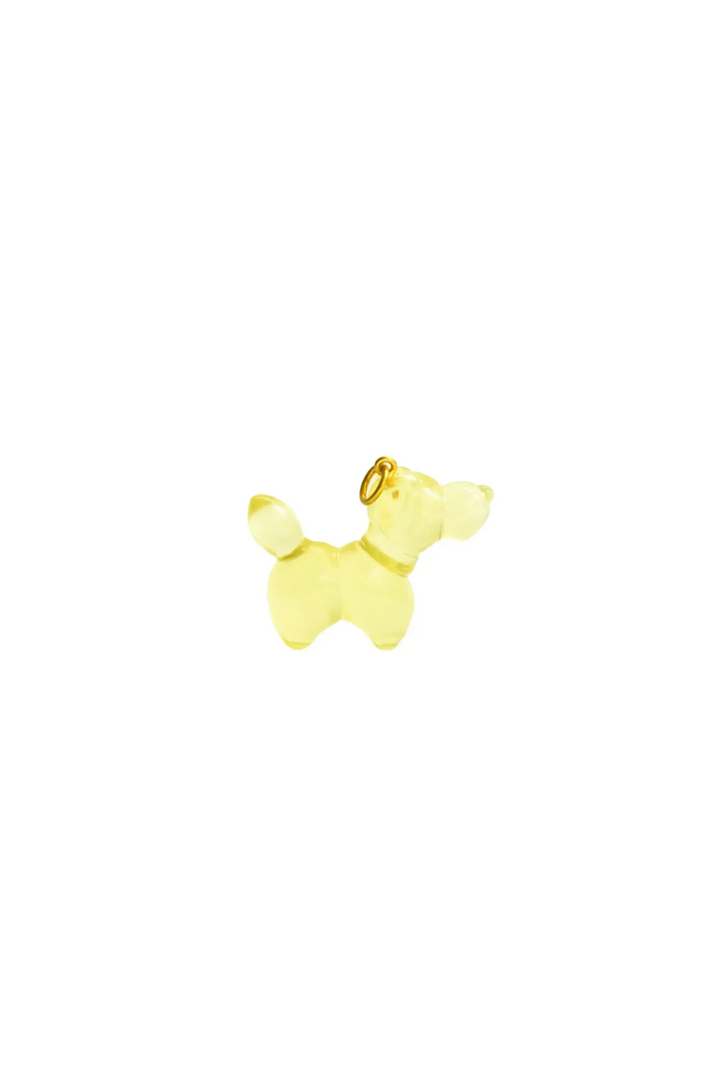 22K Yellow Gold Lemon Quartz Jeff the Poodle Pendant