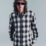 ZIP RELAXED LONG SLEEVE SHIRT | BROWN