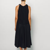 Louiza Babouryan Viscose/Cotton Tie Neck Top