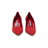 Manolo Blahnik Moiralo Suede Square Cut Pump