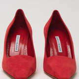 Manolo Blahnik Moiralo Suede Square Cut Pump