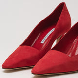 Manolo Blahnik Moiralo Suede Square Cut Pump