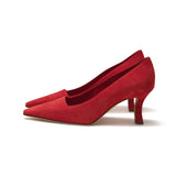 Manolo Blahnik Moiralo Suede Square Cut Pump