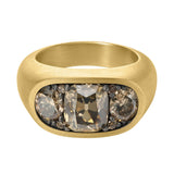 SHOLA BRANSON Brown Diamond Keystone Ring