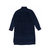 Back view of navy k-shirt on white background, with no model shown.