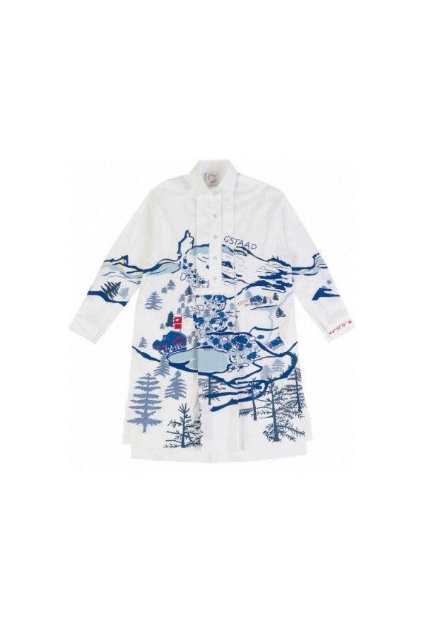Front view of white k-shirt on white background, with no model shown.