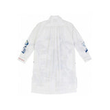 Back view of white k-shirt on white background, with no model shown.