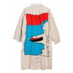 Back view of white PU Tunic on white background, with no model shown.