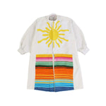 Front view of yellow PU Tunic on white background, with no model shown.