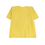 Back view of yellow PU Tunic on white background, with no model shown.