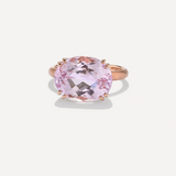 Irene Neuwirth 18K Rose Gold Double Prong Ring Set with Kunzite