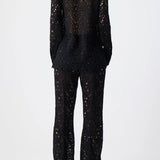 Heath Shirt in Black Cashmere Lace