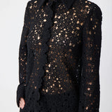 Heath Shirt in Black Cashmere Lace