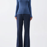 Browning Knit Sweater in Light Blue Denim Cashmere Silk