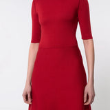 Gabriela Hearst Seymore Knit Dress in Scarlet Red Merino Wool Cashmere