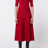 Gabriela Hearst Seymore Knit Dress in Scarlet Red Merino Wool Cashmere