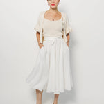 Ruffle Sleeve Cardigan XS / Cream