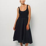 Louiza Babouryan Cotton Knit Linen Dress