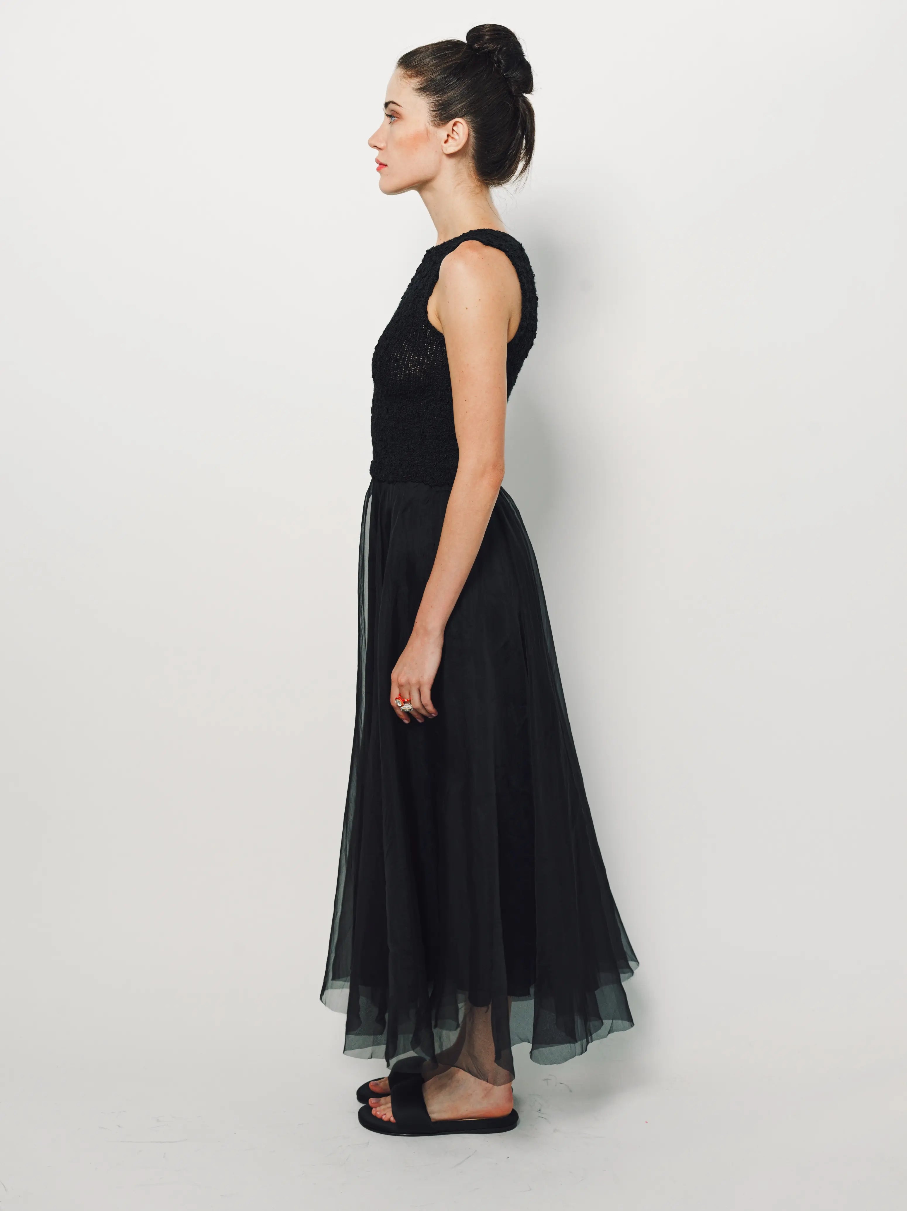 Louiza Babouryan Organza Dress XS / Black