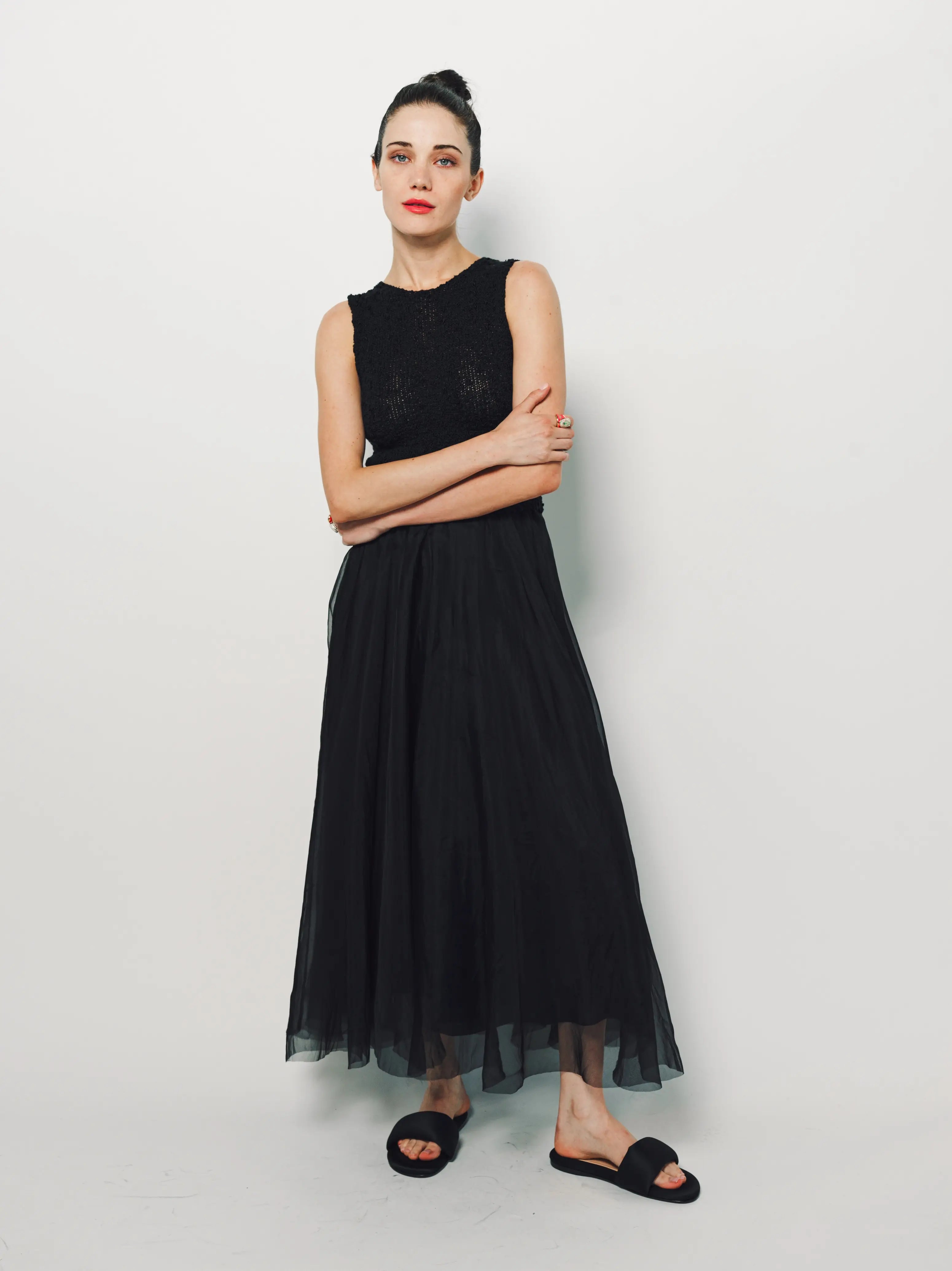 Louiza Babouryan Organza Dress XS / Black
