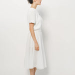 Louiza Babouryan Cotton V Neck Top XS / White