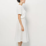 Louiza Babouryan Cotton V Neck Top XS / White