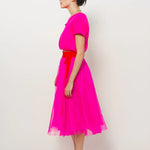 Louiza Babouryan Merino V Neck Knit Top XS / Pink